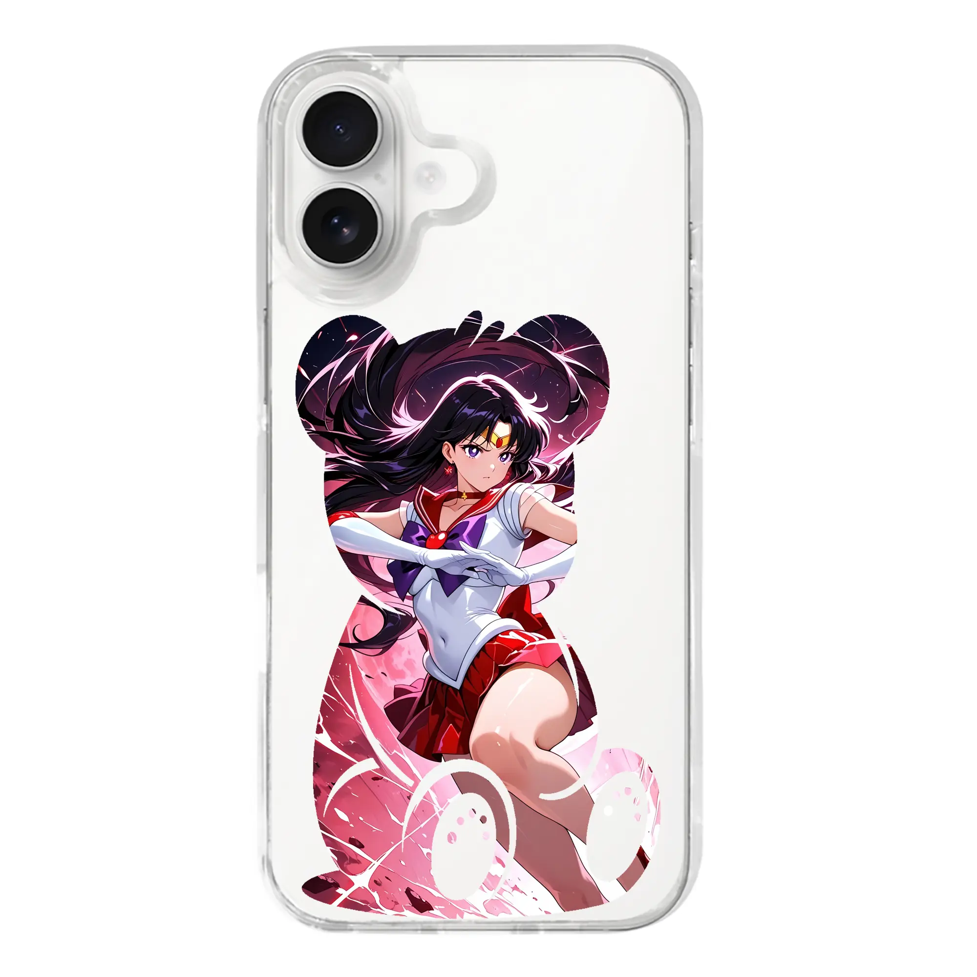 美少女戦士セーラームーン グッズ 火野 レイ - iPhone 17シリーズ 透明スマホケース – 薄型・耐衝撃・精密フィット保護カバー